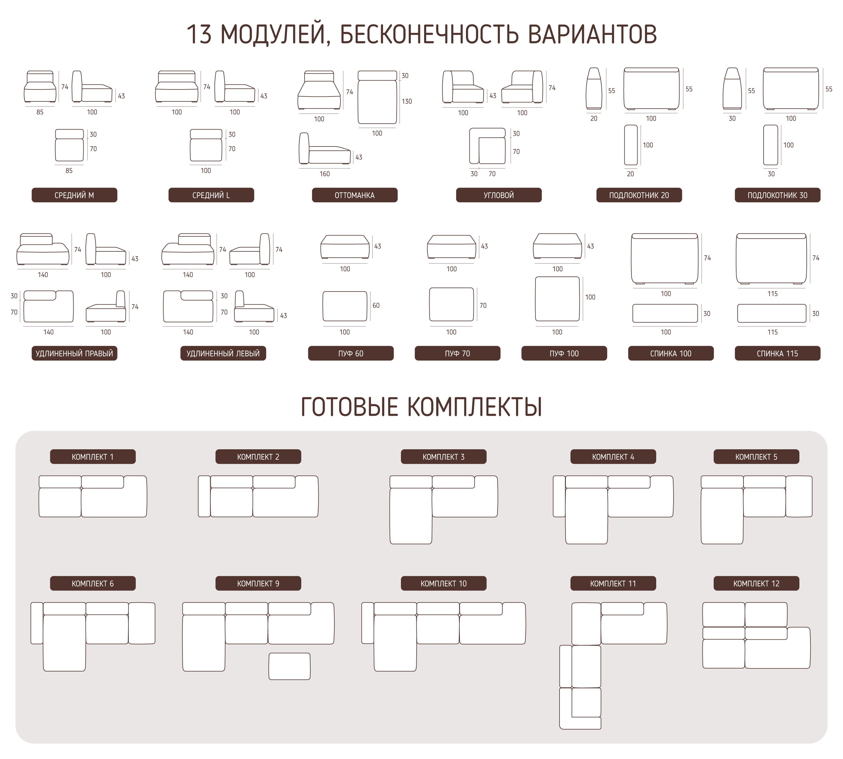 Модульные диваны